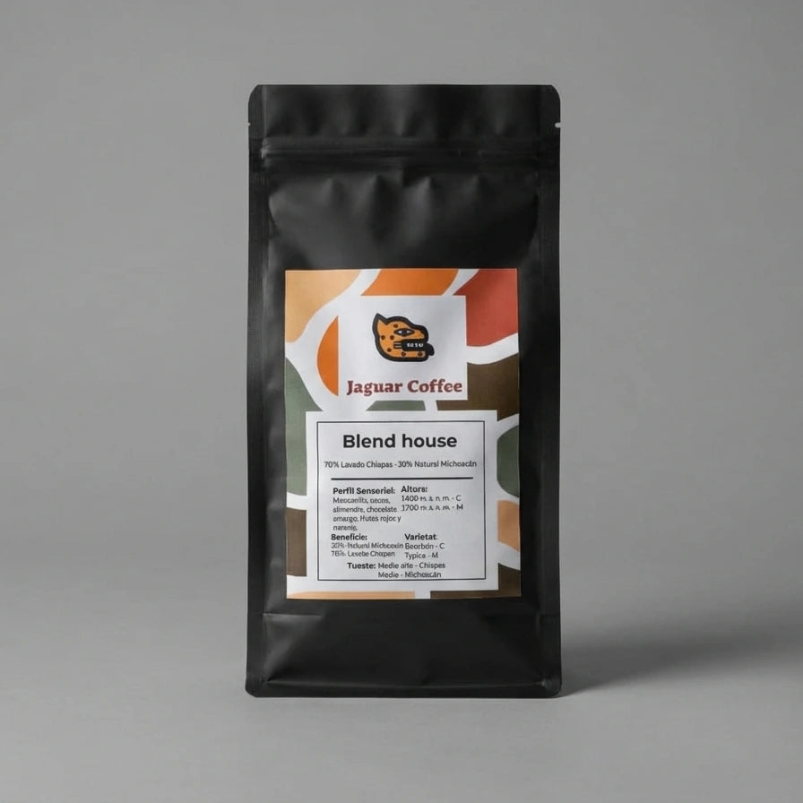 Bolsa de café de especialidad mezcla de la casa Jaguar Coffee