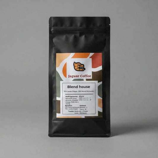 Bolsa de café de especialidad mezcla de la casa Jaguar Coffee